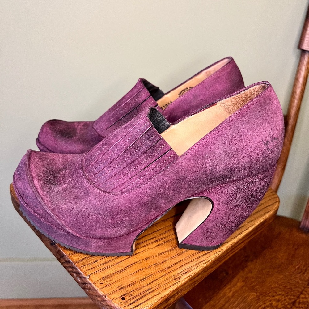 John Fluevog Prepare HI Steady Platform Heel Purple